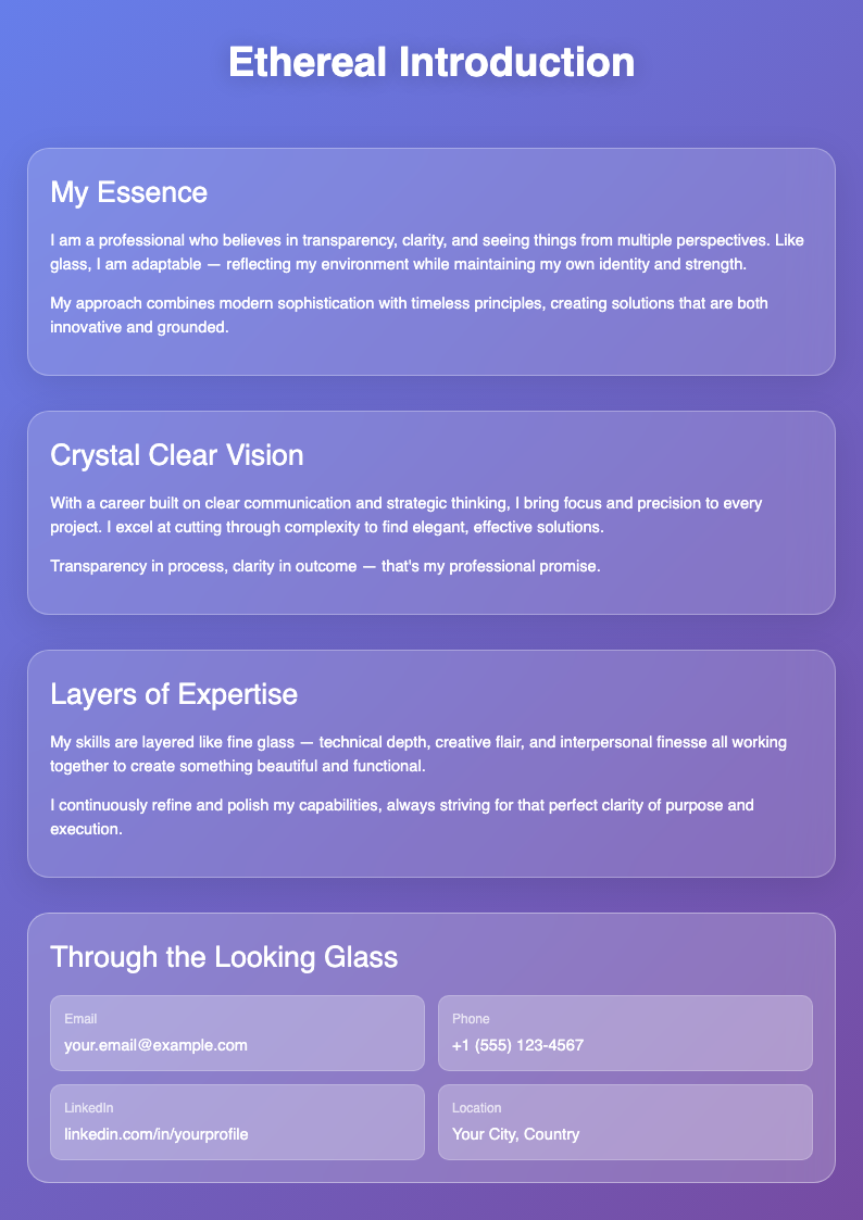 Glassmorphism self introduction